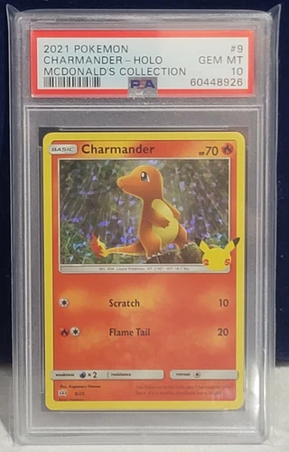 2021 Pokemon McDonald's Collection Promo 9/25 Charmander Holo PSA 10 Gem Mint