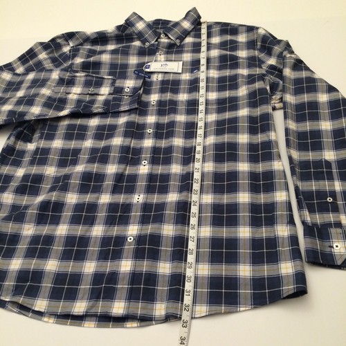 Southern Tide Classic Plaid Shirt Stretch Seven Seas Blue Skipjack Men XXL 2XL - Picture 8 of 9