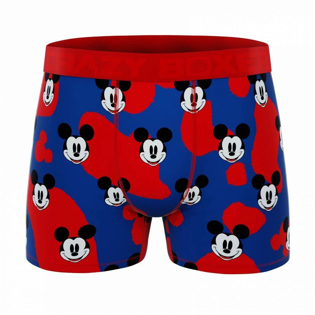 Crazy Boxer Disney Mickey Mouse Faces Ears Navy Blue Red Boxers Men s NWOT