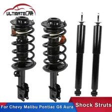 4Pcs Front+Rear Shock Struts Absober w/Coil Assembly For Chevy Malibu Pontiac G6