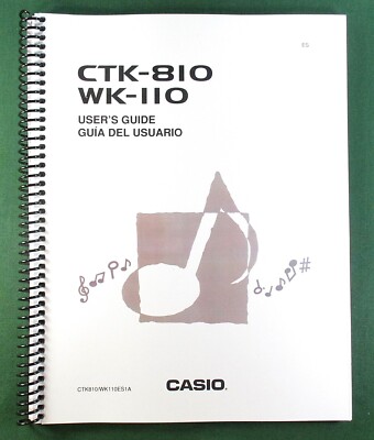Casio CTK-810 Instruction Manual: 71 Pages Coil Bound & Protective Covers!