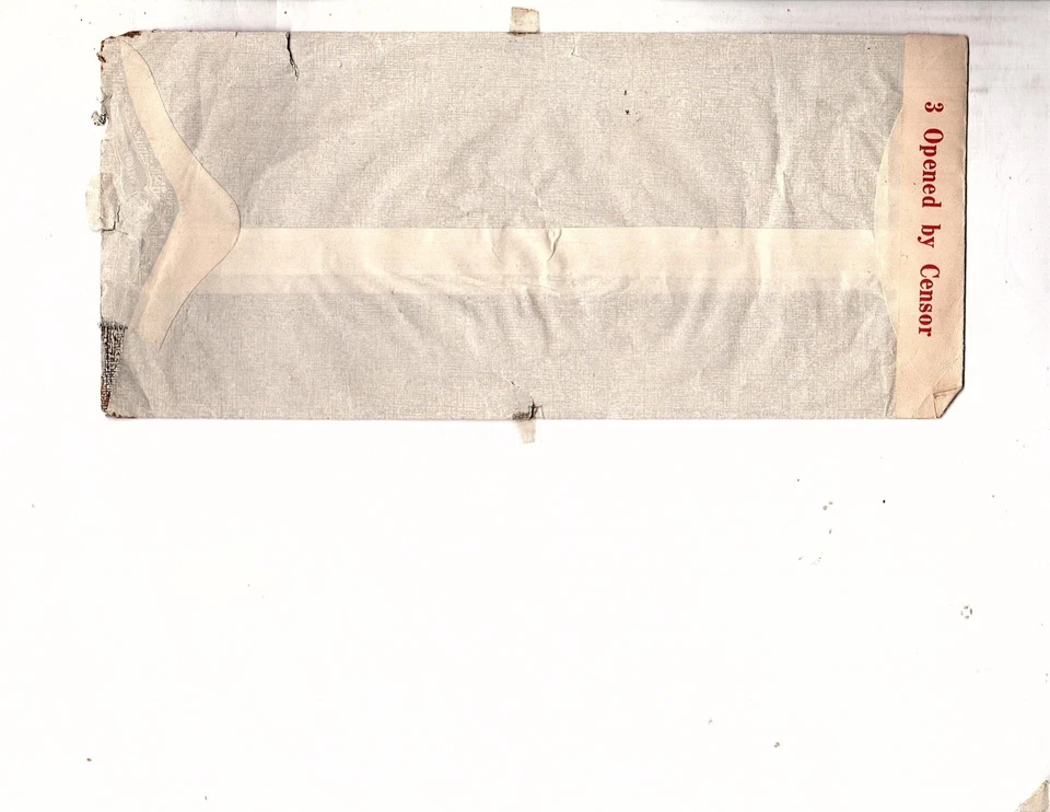 Australia stamps Kangaroos WWII  CENSORED COVER to N Jersey  USA 1940s (dg - Image 2 of 2