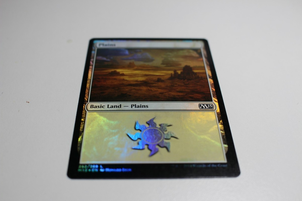 MTG *FOIL* Plains Land Card M15 Edition #252 - White - Magic