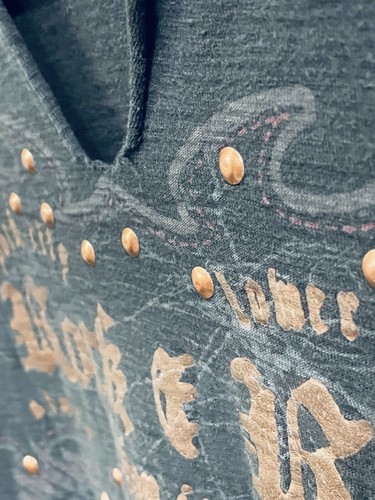Vintage DKNY Men's XL Long Sleeve Rock & Roll Shirt With Rivets - Picture 3 of 8