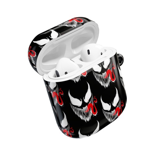 Venom Apple AirPod Case, Marvel Comic Figur Kopfhörer Cover, Schutzhülle - Bild 5 von 13