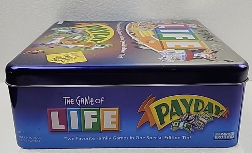 Nuevo combo de colección 2002 Parker Brothers The Game of Life & Payday Collector's Tin Foto 4 de 4