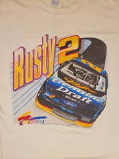 Rusty Wallace 2 T-Shirt Miller Genuine Draft Size XL Full Graphics 1994 VTG