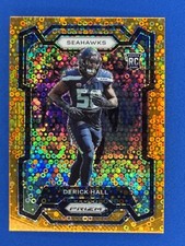 2023 Prizm #388 Derick Hall Orange Disco Prizm Rookie RC Seahawks