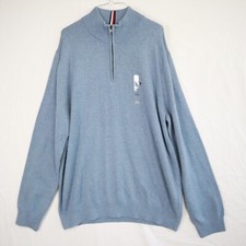 Tommy Hilfiger Sweater Mens 2XL XXL 1/4 Zip Pullover Mock Neck Long Sleeve NWT