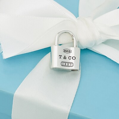 Tiffany 1837 Padlock Lock Charm Pendant in Sterling Silver FREE