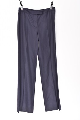 NEW BRIONI Solid Navy Blue Wool Lightweight Flat Front Dress Pants 6 (EU 42)