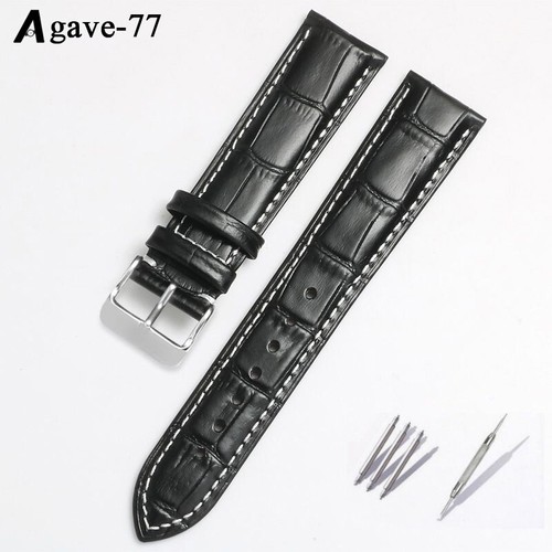 14mm-22mm Universal Watch Band Embossed Crocodile Leather Padded Leather Strap - 第 19/32 張圖片