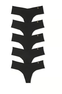 VICTORIA'S SECRET 5-Pack No-Show Thong Panties Size L, M, S, XL