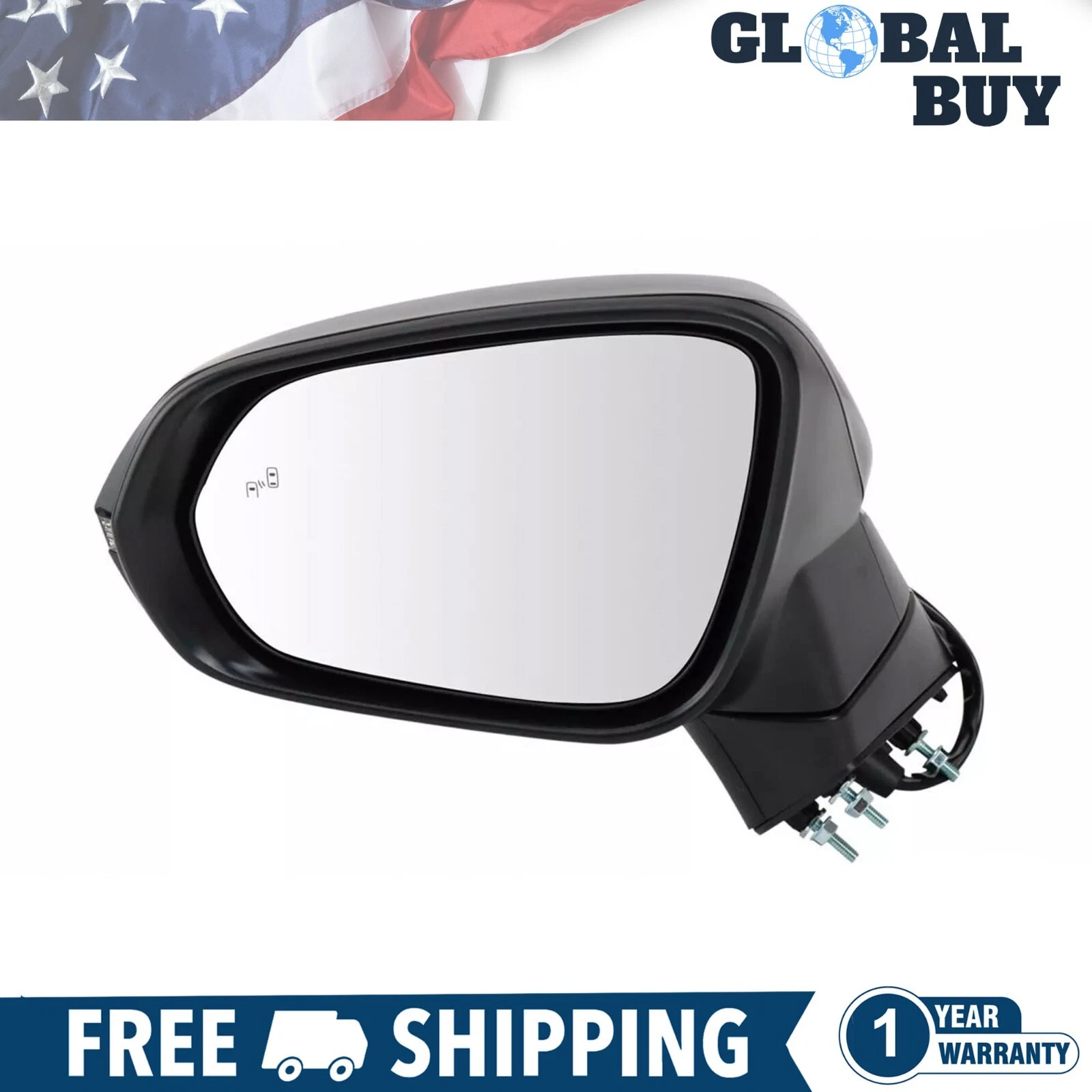 New Front Mirror Fits Driver Side, LH For 2015-2017 Lexus NX200t