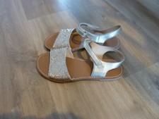 Girls Mini Boden Gold Glitter Sandals Size 38