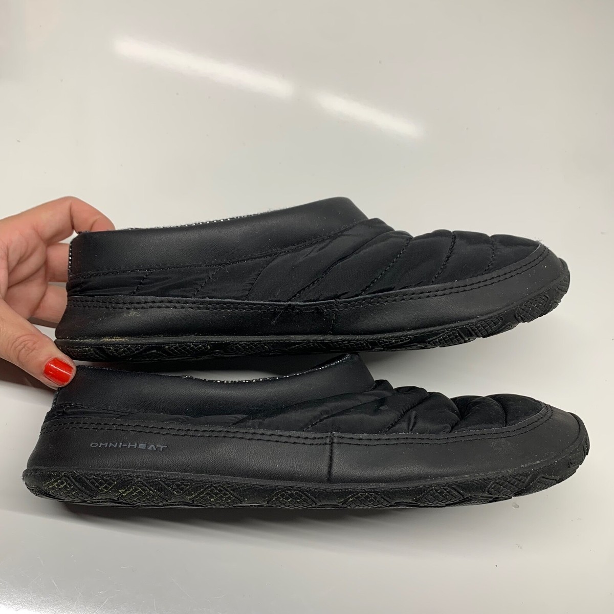 Columbia Packed Out 2 Omni-Heat Black Slip On Slipper Shoes  display picture 1
