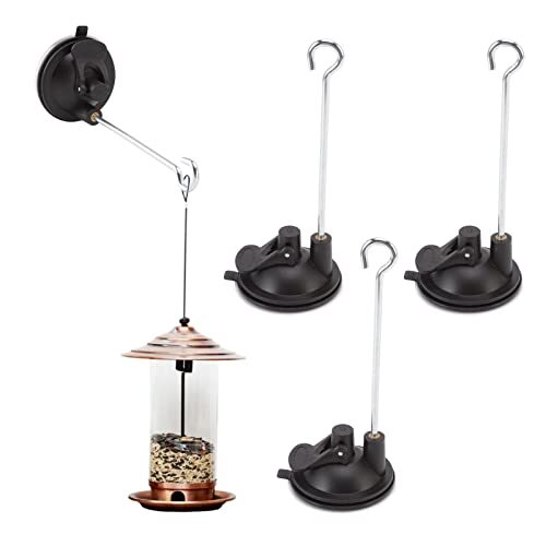 Bird Feeder Wall Hanger,3Pcs Wall Hanger Hook with Suction Cup Hanging Plants - Picture 1 of 7