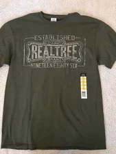 Realtree Mens T Shirt Sz L Camo Brand Hunting Shirt Hiking Shirt NWT Army Green