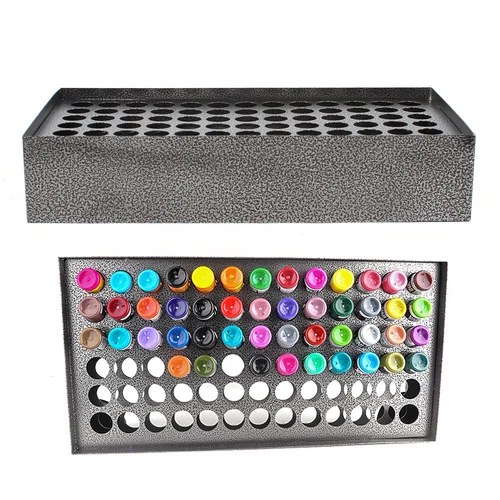 78-Holes Tattoo Ink Rack Wall Mounted Ink Bottle Display Holder Stand Organizer image 3