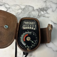 Weston Master II Exposure Meter Model 735 w/ Leather Case Vintage USA