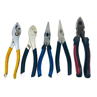 Husky, Kobalt, Fuller and Mixed Brand Pliers & Cutters Hand Tool Set, Lot of 5