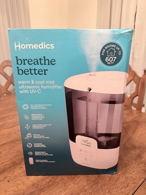 TOP Performance!! Homedics Breath Better Warm & Cool Mist Ultrasonic Humidifier.