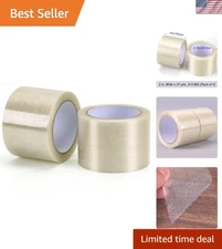 Heavy Duty Packing Tape 3 Inch Waterproof Reinforced Fiberglass 2 Pack