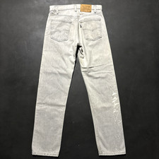Vintage Levi’s 505 Jeans 31x32 Made in USA Light Gray Wash Straight Leg Denim