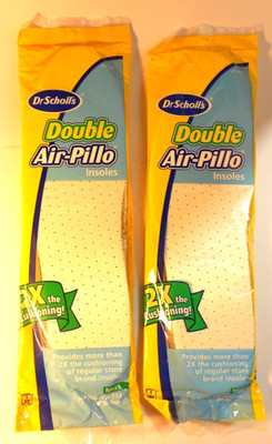 2 Pair Dr. Scholls Air-Pillo Double Insoles Men Size 7-13 Vintage L1
