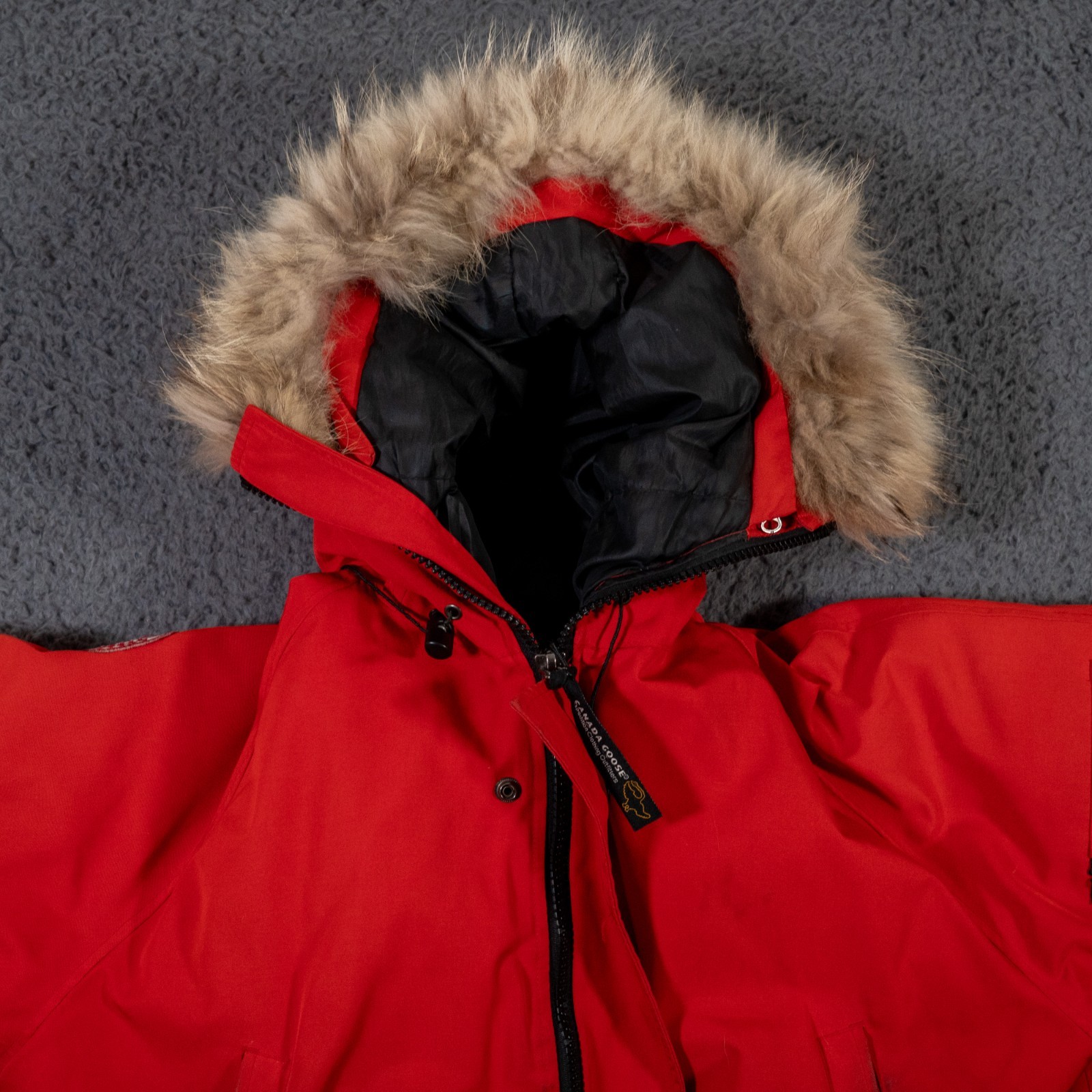 Canada Goose Jacket Mens XL Red Chilliwack Bomber Duck Down Fur thumbnail 9