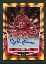 2024-25 JOHN LUCAS 03/10 AUTO PANINI DONRUSS LASER GOLD SIGNATURE SERIES