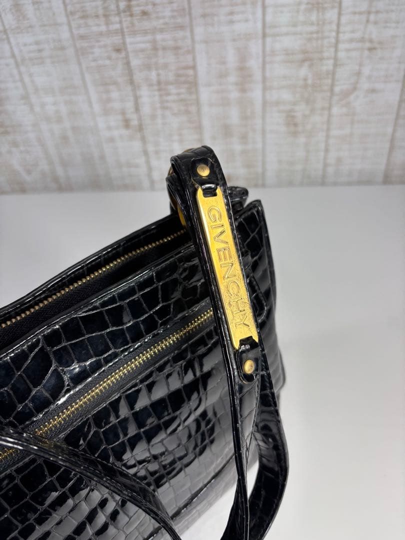 GIVENCHY embossed enamel black mini handbag thumbnail 7
