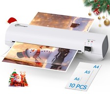 Laminator Machine with 10 Laminating Sheets, 9 Inch Laminator Hot & Cold for ...