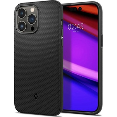 Handyhülle für iPhone 14 Pro Max Spigen Case Cover Etui Hülle Schwarz