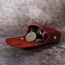 Genuine Leather Mini Vintage Coin Purse Key Bag Change Wallet for Men Women