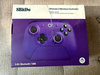 8BitDo Ultimate 2 Wireless Controller, Purple - MISSING DONGLE