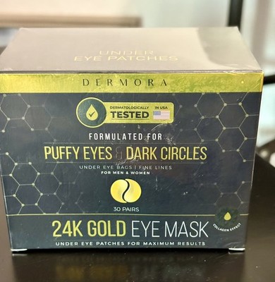 High demand Eye Mask 24k Gold, Under Eye Patches For Puffy & Dark Circles F/M