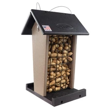 Plastic Poly Hanging Whole Peanut Bird Feeder for Large Birds, Woodpeckers, Crow