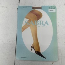 Sabra Nude Brown Closed Toe Casual Sheer Pantyhose Tights Women's Size B NEW