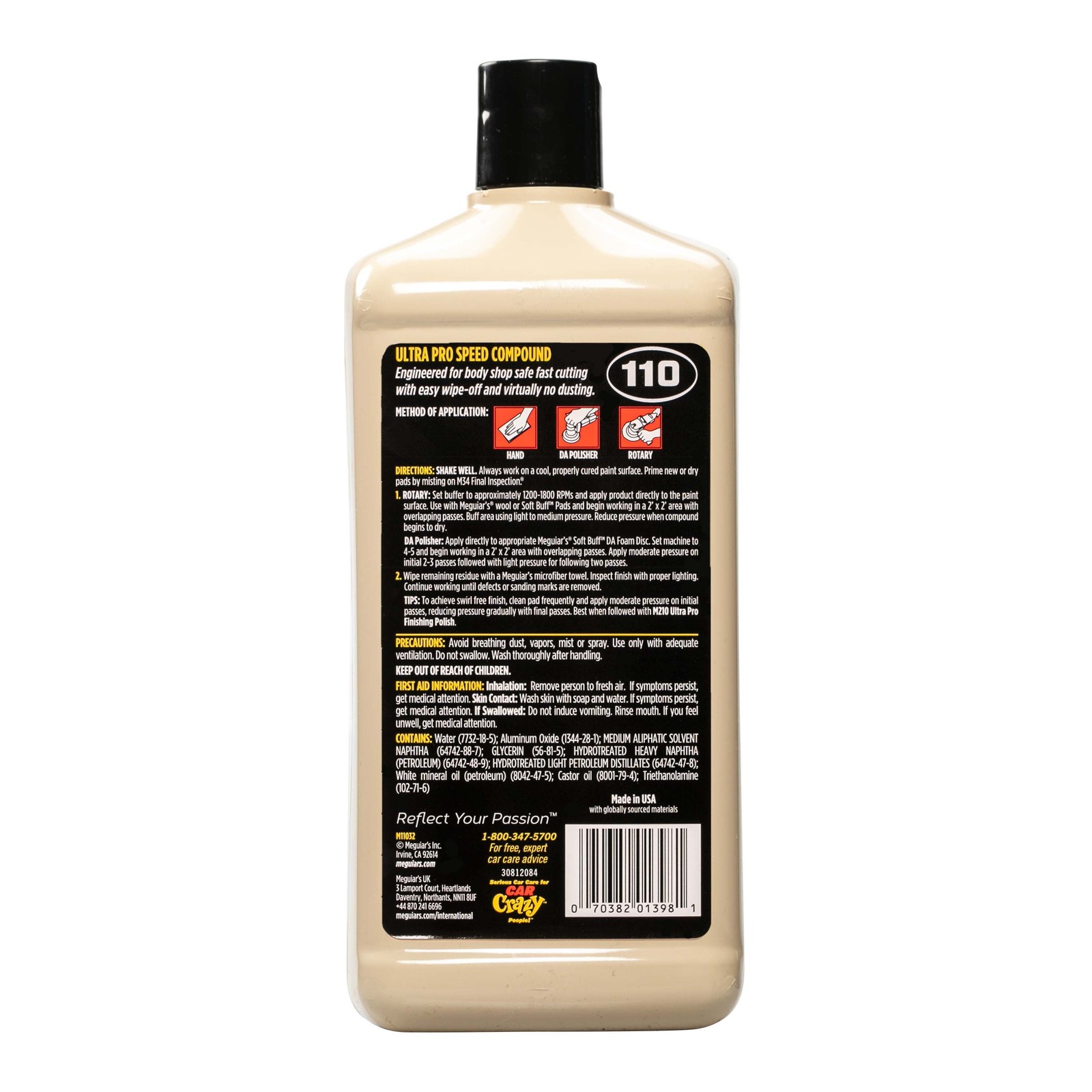 Meguiar's M110 Ultra Pro Speed Compound, Heavy Cut, 32oz
