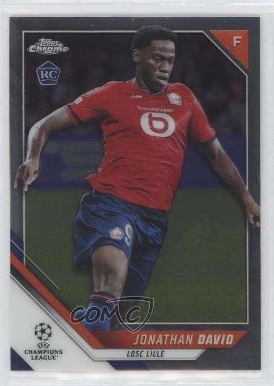 2021-22 Topps Chrome UCL Jonathan David #191 Rookie RC 0xr3
