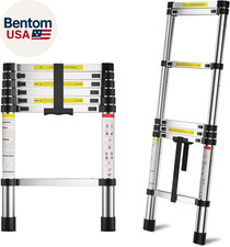 6.6 FT Extension Ladders, Lightweight Collapsible Ladders, Aluminum Telescoping