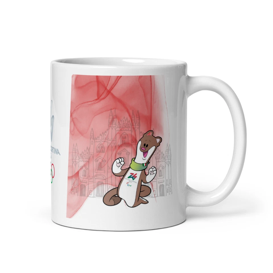 Taza de cerámica olímpica de invierno Milan Cortina 2026 11 oz alta calidad Milo y Tina Foto 4 de 4