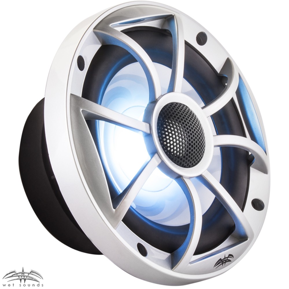 Wet Sounds Two Pairs Of RECON6-S-RGB LED 6.5" Speakers With Silver XS Grilles