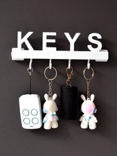 KEYS HOME Wall Mounted Key Holder No Drill Entryway Organizer with Hooks hang.