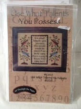 All Through The Night USE WHAT TALENTS YOU POSSESS Counted Cross Stitch Pattern