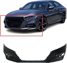 Front Bumper Cover W/O Sensor Fit For 2018 2019 2020 Honda Accord Sedan