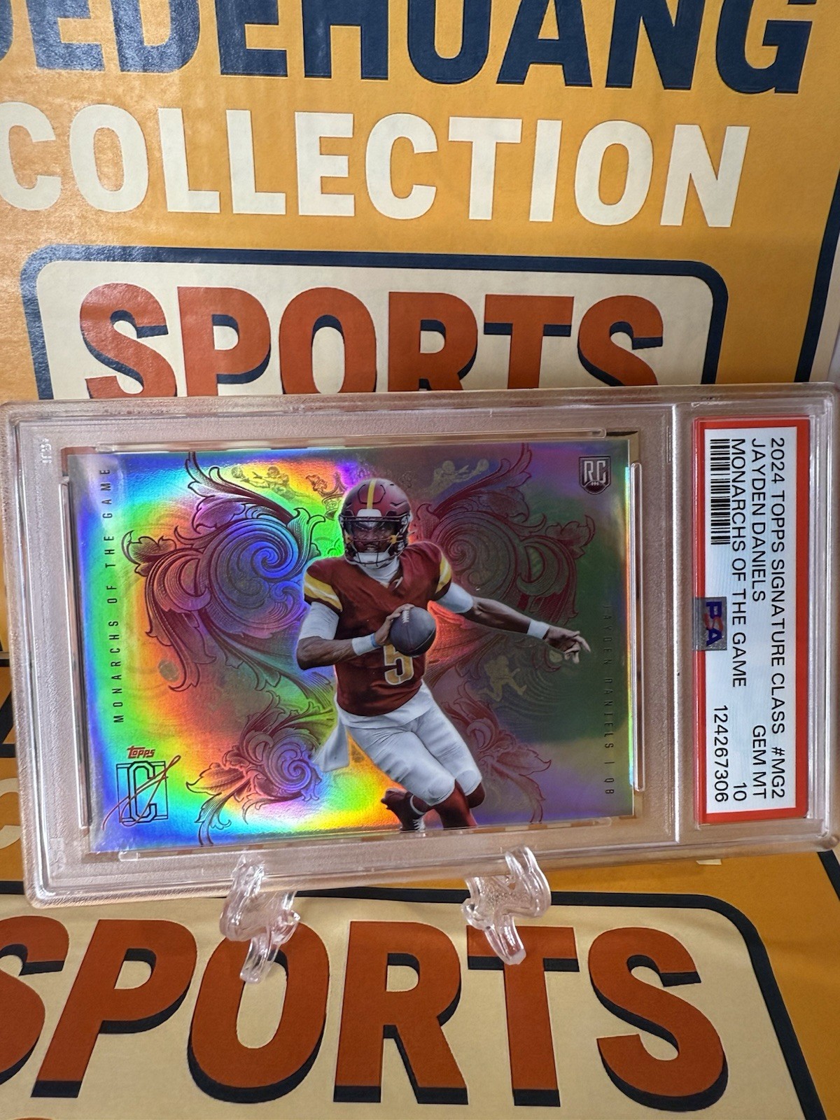 2024Jayden Daniels Topps Signature Class Monarchs Of The Game RARE PSA10!!🔥