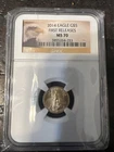 2014 Eagle G$5 First Release NGC MS70 0.999 Gold Coin. 1/10oz Liberty Edition
