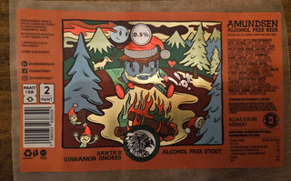 Craft beer can labels Amundsen Santa's Cinnamon Smores
